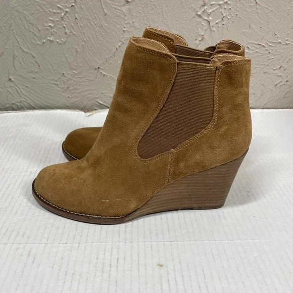 Lucky Brand Yamka Suede Ankle Boot trebark Women's Size 8.5 M - Picture 2 of 5